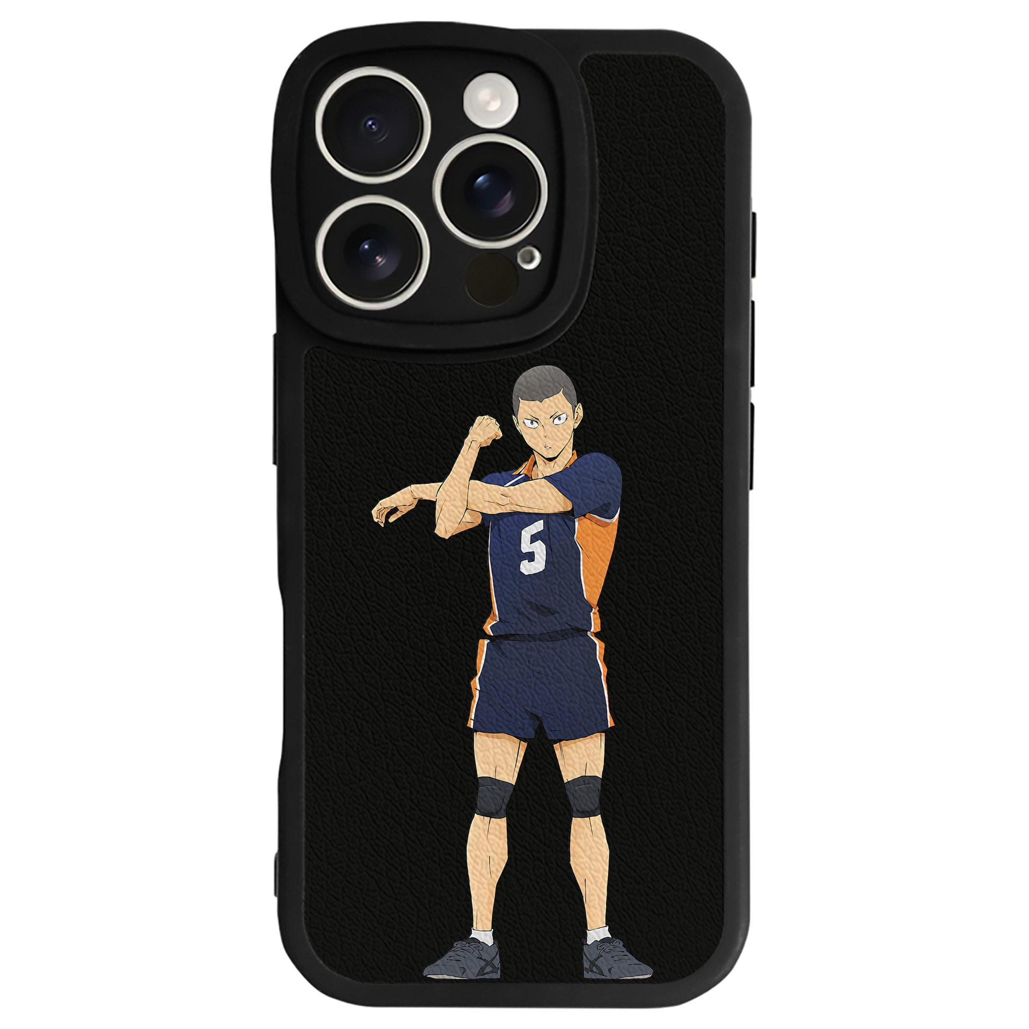 （画像用） ハイキュー!! Haikyu!! 【iPhone 16シリーズ対応】シリコンスマホケース（レザー調） 材質：シリコン